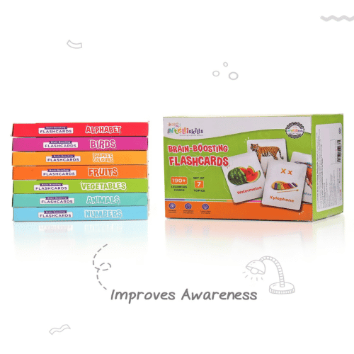 Premium 7-in-1 Brain Boosting Flash Cards for Kids