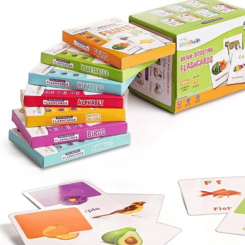 Premium 7-in-1 Brain Boosting Flash Cards for Kids