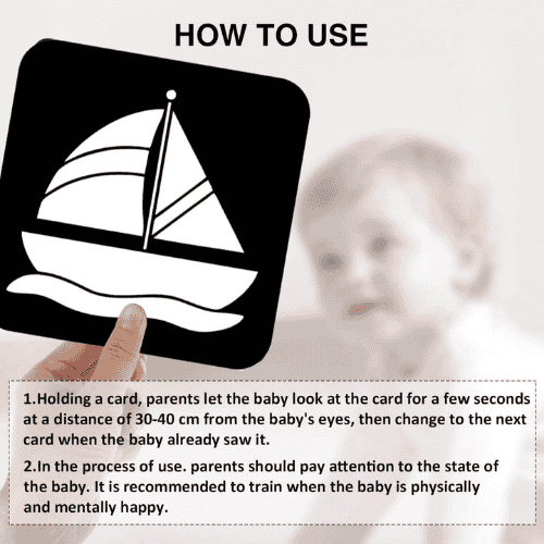High Contrast Flash Cards for New Born Children